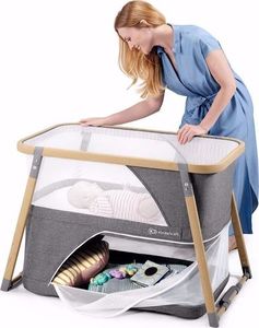 KinderKraft Łóżeczko turystyczne z funkcją kojca SOFI grey 4