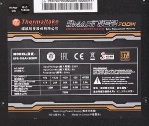 Zasilacz Thermaltake Smart SE2 700 (PS-SPS-0700MNSAWE-1) 3