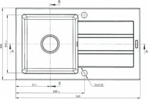 Zlewozmywak Maidsinks  jednokomorowy z ociekaczem Promo 1B 1D 2