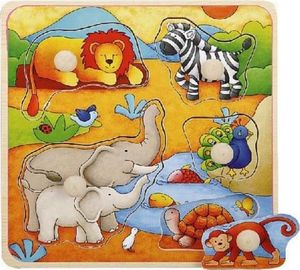 Playme Puzzle drewniane pinezki Afryka 1