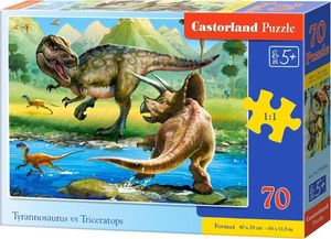 Castorland Puzzle 70 Tyrannosaurus vs Triceratops CASTOR 1