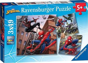 Ravensburger Puzzle 3x49 Spiderman w akcji 1