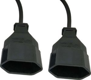 Akyga zasilający Y przedłużacz CEE 7/16 1.2m kolor czarny (AK-RD-05A) 2