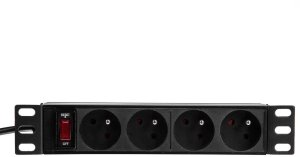 NetRack Listwa zasilająca 10'' 1U 230V/16A 4x typ E (125-10-01) 2