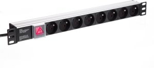 NetRack Listwa zasilająca 19'' 1U 230V/16A 8x typ E (125-19-02) 4