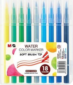 M&G Pisaki artystyczne pędzelkowe wodne 18 kolorów 1