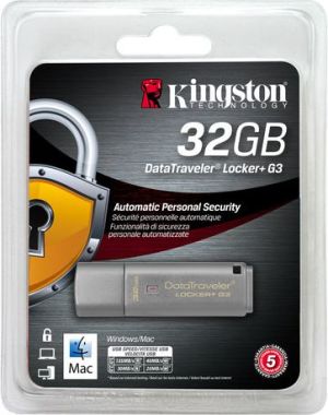 Pendrive Kingston DataTraveler Locker+ G3, 32 GB  (DTLPG3/32GB) 5