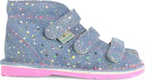 Danielki Obuwie dziewczęce Danielki T125L profilaktyczne niebieski kropki 32 4