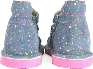 Danielki Obuwie dziewczęce Danielki T125L profilaktyczne niebieski kropki 32 6