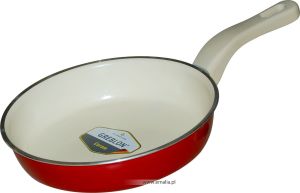Patelnia Emalia Olkusz info Daniel Latała - Emalia Olkusz: Patelnia Olkuska Ceramica 16cm Czerwona 1