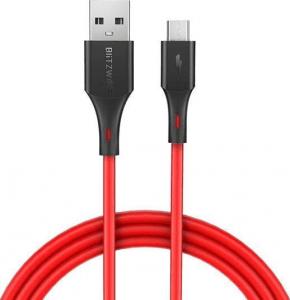 Kabel USB Blitzwolf USB-A - microUSB 1.8 m Czerwony (BW-MC14,  Red) 1