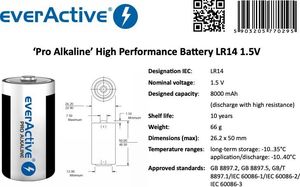 EverActive Bateria C / R14 2 szt. 2