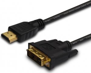 Kabel Savio HDMI - DVI-D 1.8m czarny (cl-139) 1