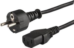 Kabel zasilający Savio CL-138 (C13 / IEC C13 / IEC 320 C13 - Schuko M; 1,8m; kolor czarny) 1