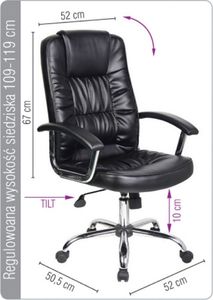 Krzesło biurowe Office Products Cyprus Czarne 2