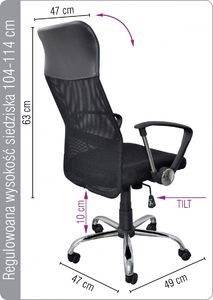 Krzesło biurowe Office Products Corfu Czarne 3