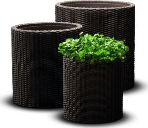 Keter Keter Small Cylinder Planter brązowa 5