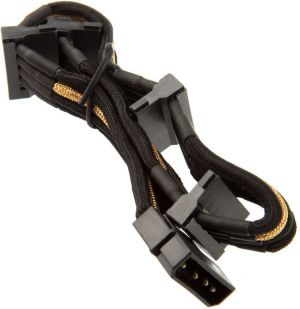 SilverStone Molex - SATA x4, 0.3m, Złoty (SST-PP07-BTSBG) 2