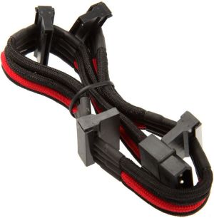 SilverStone Molex - SATA x4, 0.3m, Czerwony (SST-PP07-BTSBR) 2