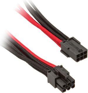 SilverStone PCIe 6-pin - PCIe 6-pin, 0.25m, Czarno-czerwony (SST-PP07-IDE6BR) 1
