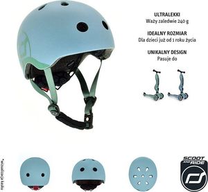 ScootAndRide Kask dla dzieci 1-5 lat Steel r. XXS-S (96322) 2