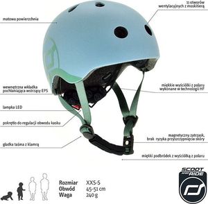 ScootAndRide Kask dla dzieci 1-5 lat Steel r. XXS-S (96322) 3