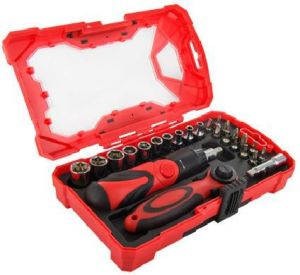 4World Zestaw wkrętaków i kluczy nasadowych + pokrętło (08847) 3