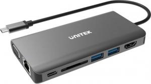 Stacja/replikator Unitek uHUB O8+ USB-C (D1019A) 2