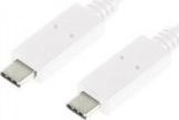 Kabel USB LogiLink USB-C - USB-C 0.5 m Biały (CU0130) 1