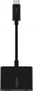 Adapter USB Belkin F7U080btBLK USB-C - Jack 3.5mm + USB-C Czarny  (F7U080btBLK) 2