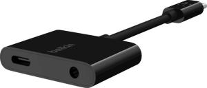 Adapter USB Belkin F7U080btBLK USB-C - Jack 3.5mm + USB-C Czarny  (F7U080btBLK) 4
