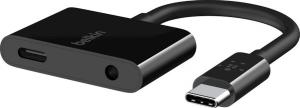 Adapter USB Belkin F7U080btBLK USB-C - Jack 3.5mm + USB-C Czarny  (F7U080btBLK) 7