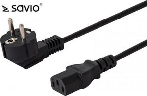 Kabel zasilający Savio Kabel zasilający C13/ C/F Schuko kątowy Savio CL-98 1,8m, wielopak 10 szt.-SAVIO CL-98Z 1