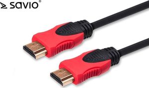 Kabel Savio HDMI - HDMI 7.5m czerwony (SAVIO CL-140) 1