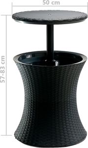 Keter Keter Cool Bar Rattan antracytowy 4