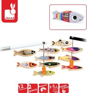 Janod Zestaw do łowienia magnetyczny drewniany 10 rybek Sardynka 4