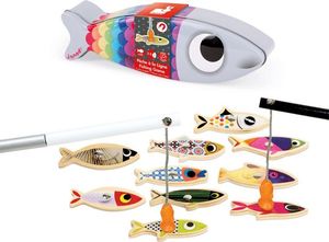 Janod Zestaw do łowienia magnetyczny drewniany 10 rybek Sardynka 7