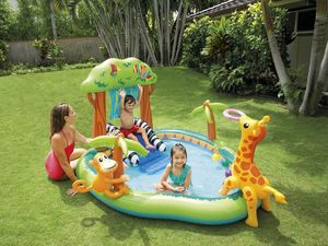 Intex Basen Dżungla z dmuchaną zjeżdżalnią (57155NP) 2