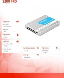 Dysk SSD Micron PRO 1 DWPD 1.92 TB 2.5" PCI-E x4 Gen3 NVMe (MTFDHAL1T9TCT-1AR1ZABYY) 2