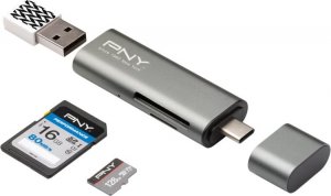 Czytnik PNY USB C / USB A Adapter (R-TC-UA-3N1E01-RB) 1