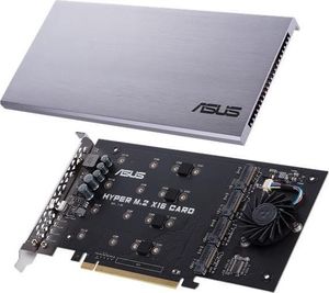 Kontroler Asus PCIe 3.0 x16 - 4x M.2 M-key Hyper M.2 X16 Card V2 (90MC06P0-M0EAY0) 3