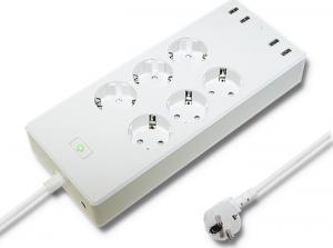 Listwa zasilająca Qoltec Wi-Fi Smart przeciwprzepięciowa 6 gniazd 1.8m 4xUSB biały (51789) 1