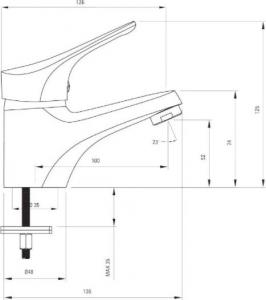 Bateria umywalkowa Deante Joko stojąca chrom (BOJ_020M) 2