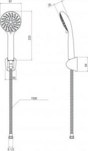 Zestaw prysznicowy Deante Avis punktowy chrom (NGV_041K) 2