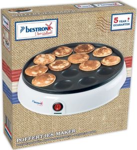 Bestron Bestron Poffertjes Maker APFM700W (white / black) 3