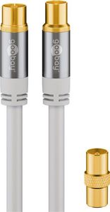 Goobay goobay TV antenna cable 135dB white 1m -4x shielded 1