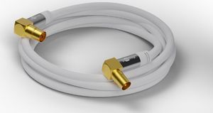 Goobay goobay TV antenna cable 135dB 90 ° white 10m -4x shielded 4