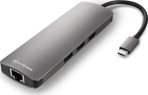 Stacja/replikator Sharkoon Combo Adapter USB-C 2