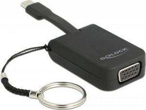 Adapter USB Delock USB-C - VGA Czarny  (63941) 1
