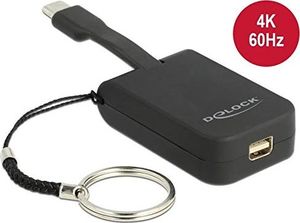 Adapter USB Delock USB-C - DisplayPort Mini Czarny  (63939) 1